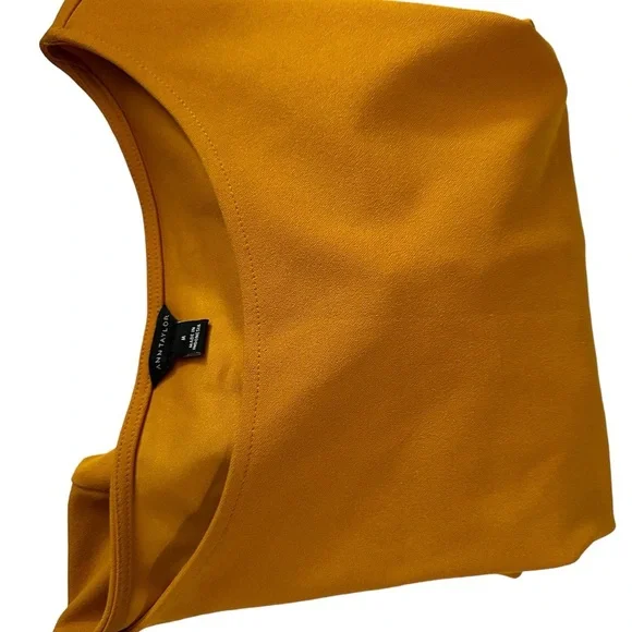 Ann Taylor M Mustard Marigold Yellow Bell Sleeve Top Blouse Classic stunning - Picture 5 of 9
